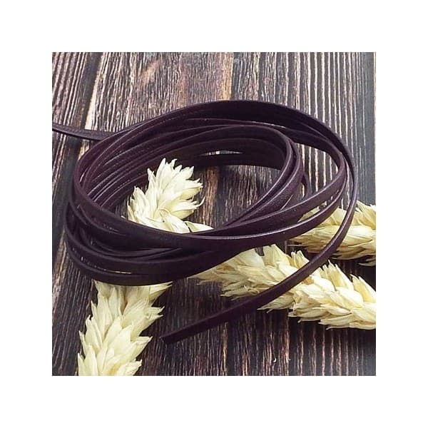 Cuir plat 3mm doublé bordeaux sombre