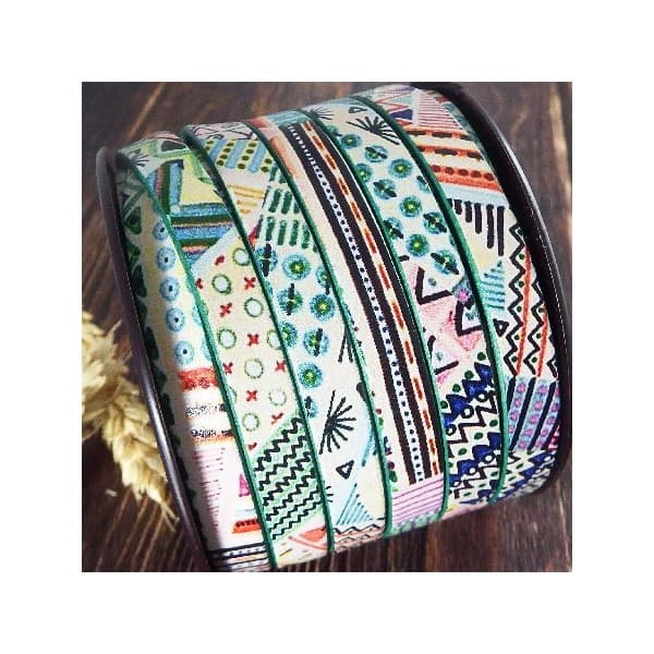 Cuir plat 10mm imprime dessins