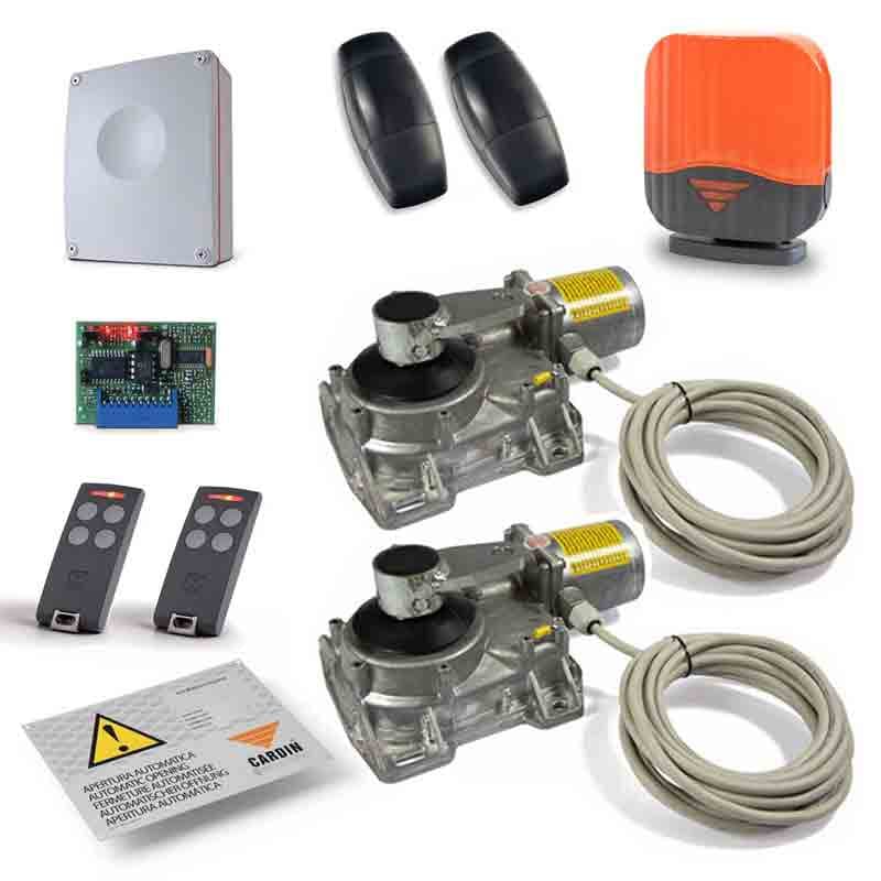 KIT COMPLET AVEC MOTEURS 230V ENTERRÉS POUR PORTAILS BATTANTS - CARDIN KT-HLXCORE230T