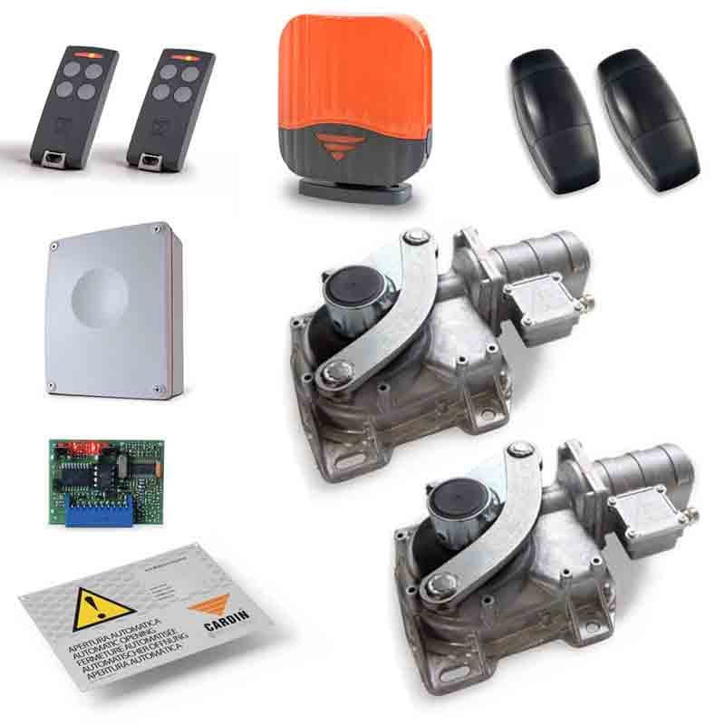 KIT COMPLET AVEC MOTEURS 24V ENTERRÉS POUR PORTAILS BATTANTS - CARDIN KT-HLXCORE24T
