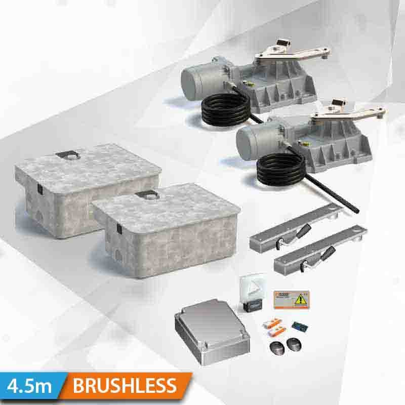 SET DE MOTORÉDUCTEURS ENTERRÉS BRUSHLESS POUR PORTAILS BATTANTS - ROGER TECHNOLOGY SET BR21/354