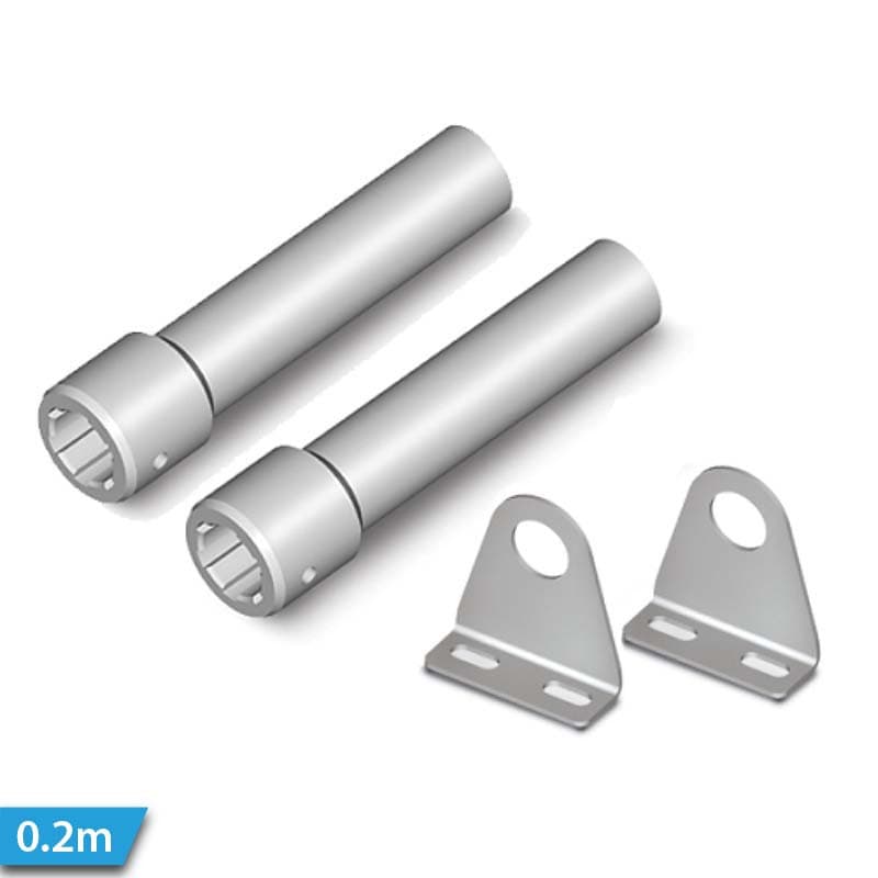 PAIRE D'ARBRES DE TRANSMISSION 200MM AVEC SUPPORT - ROGER TECHNOLOGY LT306