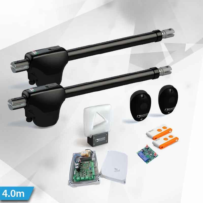 KIT DE MOTORISATION POUR PORTAILS BATTANTS - ROGER TECHNOLOGY KIT MONOS4/220