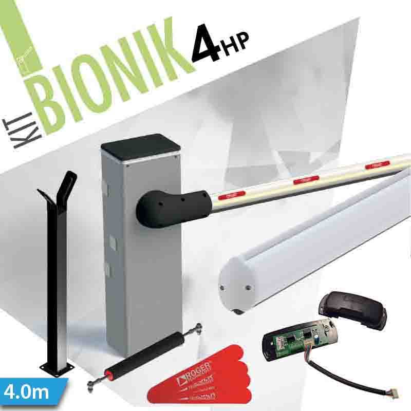 KIT BARRIÈRE AVEC LISSE DE 4 MÈTRES - ROGER TECHNOLOGY KIT BIONIK 4HP