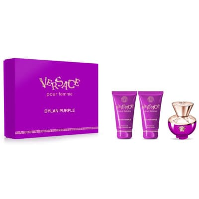 Versace - Coffret Dylan Purple Coffret Pour Femme Eau De Parfum 50ml + Lait 50ml + Gel Douche 50ml