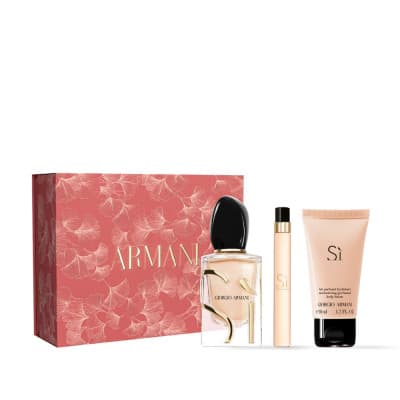 Armani - Coffret Sì Coffret Pour Femme Eau De Parfum 50ml + Vapo 10ml + Lait Pour Le Corps 50ml