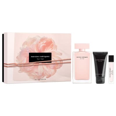 Narciso Rodriguez - Coffret For Her Coffret Pour Femme Eau De Parfum 100ml + Vapo 10ml + Lait Corps 50ml