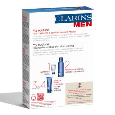 Clarins - Coffret Clarinsmen Coffret Pour Homme Gel Moussant Rasage Idéal 150ml + 3 Produits