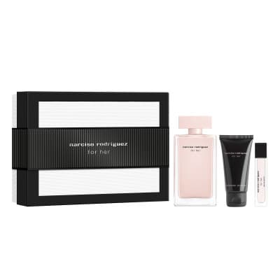 Narciso Rodriguez - Coffret For Her Coffret Pour Femme Eau De Parfum 100ml + Vapo 10ml + Lait Pour Le Corps 50ml