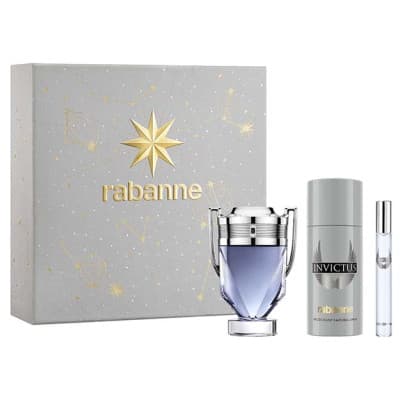 Rabanne - Coffret Invictus, Eau De Toilette Coffret Pour Homme Eau De Toilette 100ml + Déodorant 150ml + Vapo 10ml