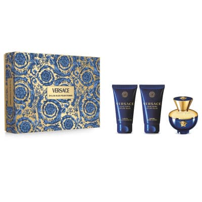 Versace - Coffret Dylan Blue Femme Coffret Pour Femme Eau De Parfum 50ml + Gel Douche 50ml + Lait Pour Le Corps 50ml