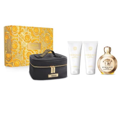 Versace - Coffret Eros Pour Femme Coffret Pour Femme Eau De Parfum 100ml + Gel Douche 100ml + Lait Pour Le Corps 100ml + Trousse