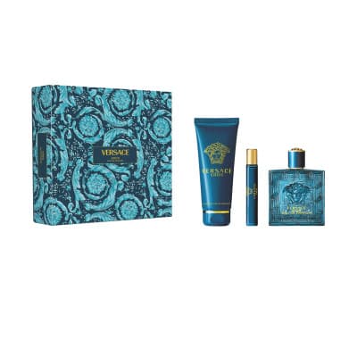 Versace - Coffret Eros Coffret Pour Homme Eau De Parfum 100ml + Vapo 10ml + Gel Douche 150ml