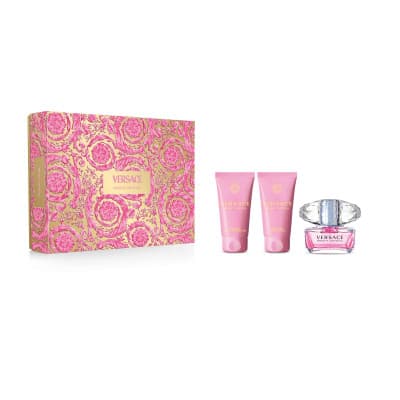 Versace - Coffret Bright Crystal Coffret Pour Femme Eau De Toilette 50ml + Lait 50ml + Gel Douche 50ml