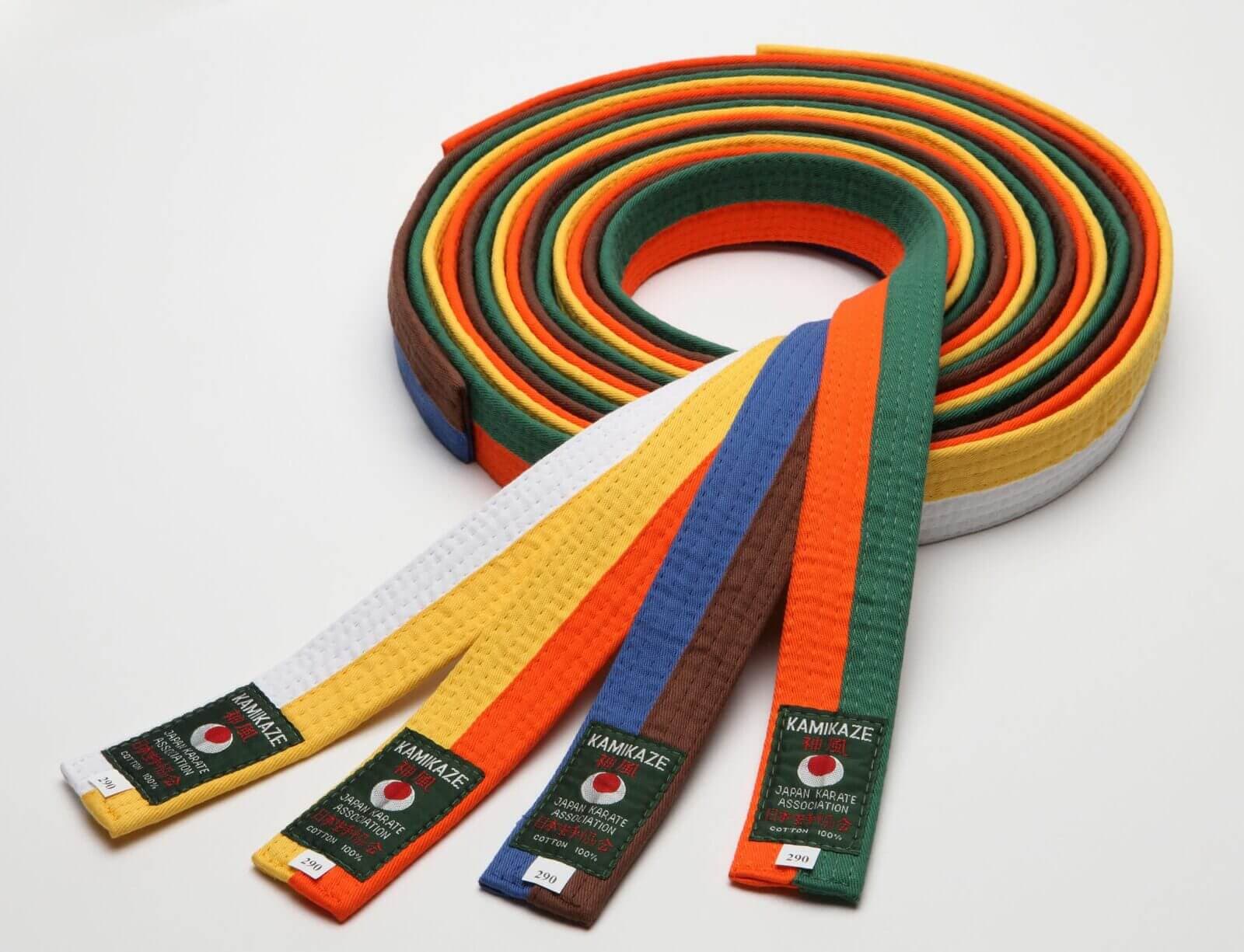 Ceinture de Karate bicolore KAMIKAZE Coton piqué