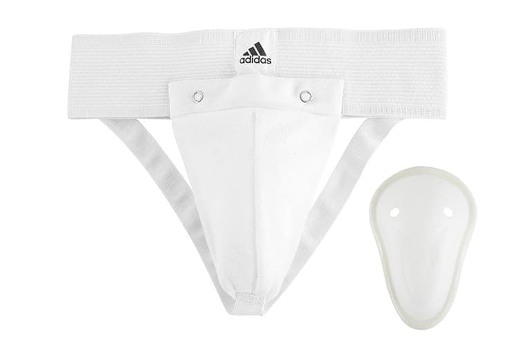 Coquille de protection Karate - Adidas - slip Coton - Blanc