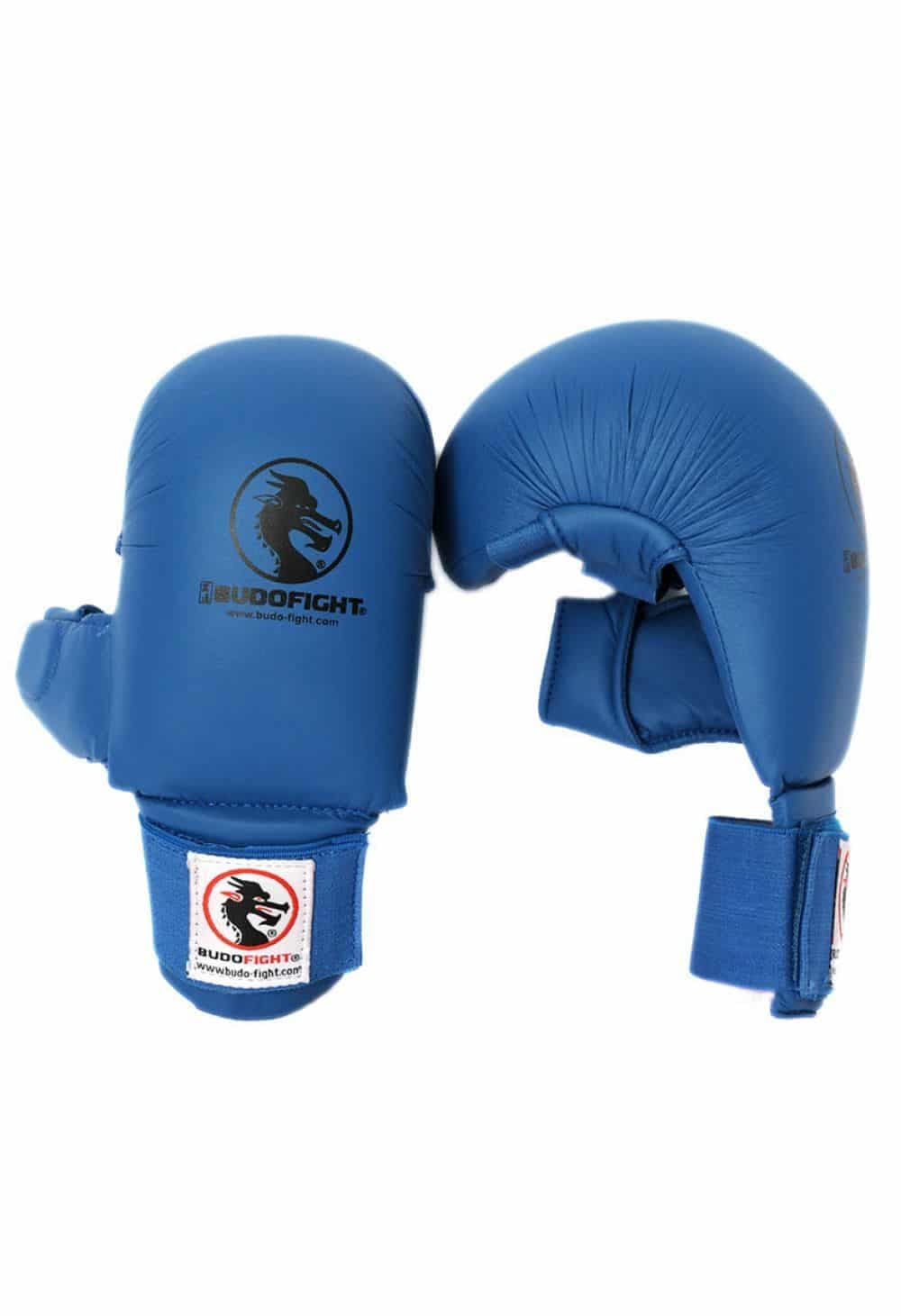 Gants de Karate BUDO-FIGHT avec pouce - bleu ou rouge