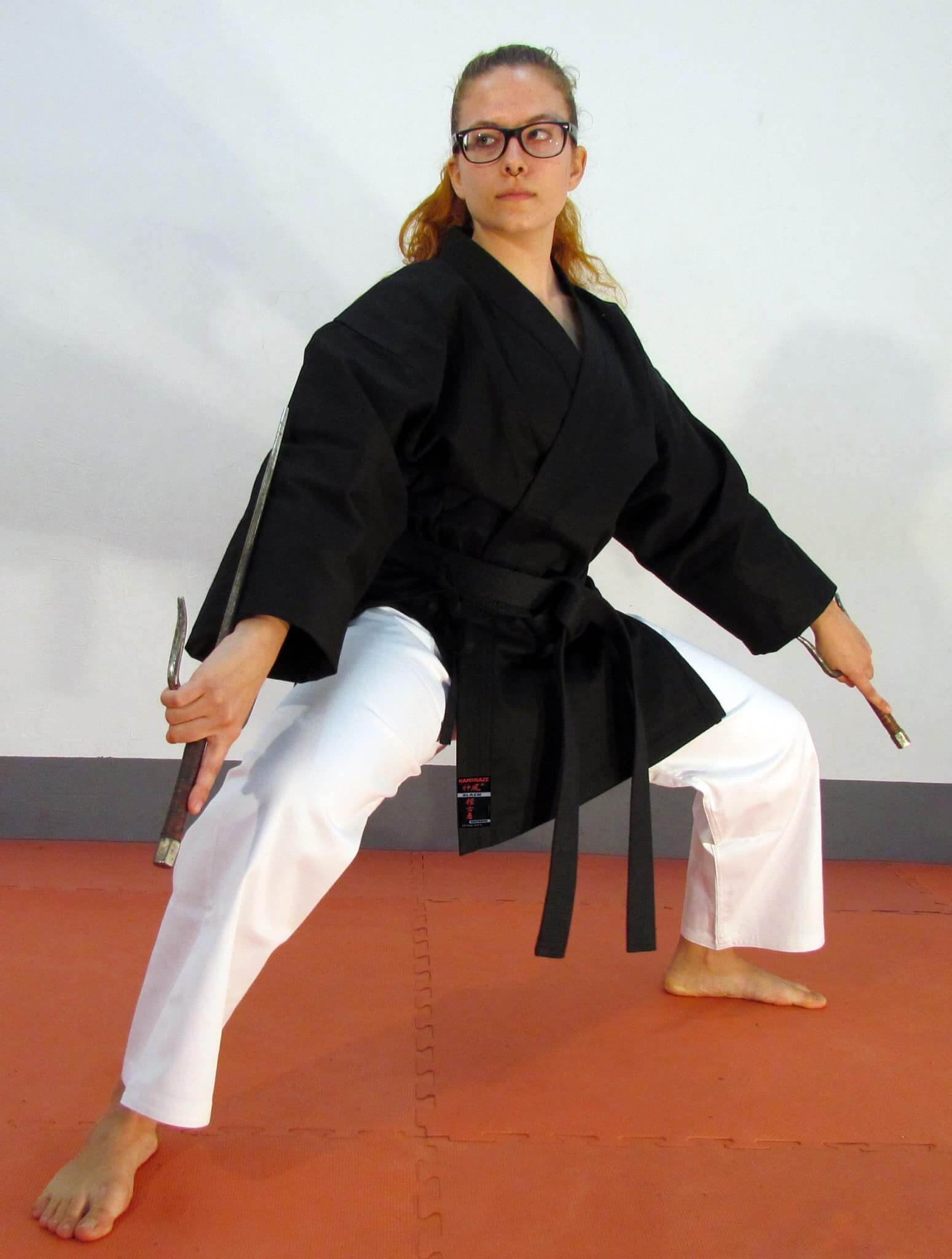 Veste kimono Kamikaze BASIC BLACK pour Karate - Noir