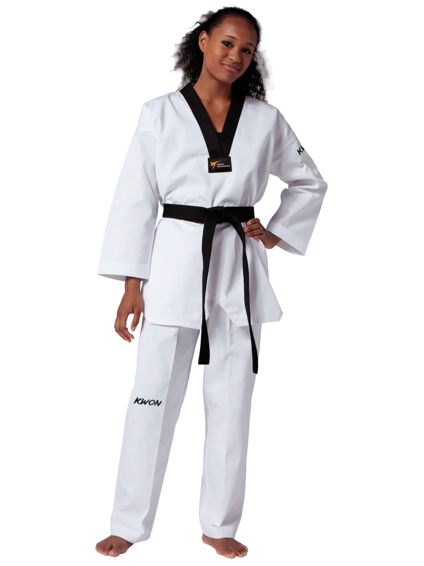 Kimono Taekwondo KWON Victory Dobok revers noirs - Approuvé WT