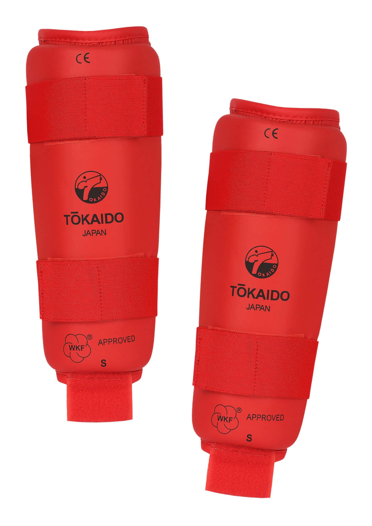 Protèges Tibia de Karate Tokaido - bleu ou rouge - combinables - WKF