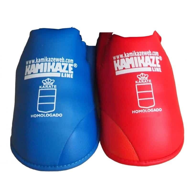 Protèges pieds Karate bleu ou rouge KAMIKAZE combinables