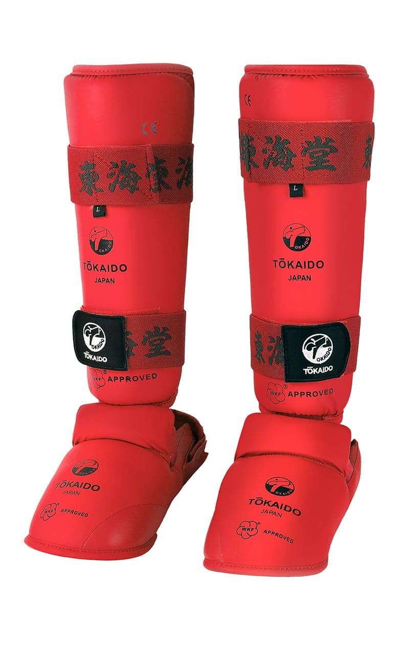 Protèges tibias et pieds karaté TOKAIDO Kanji Approuvé WKF