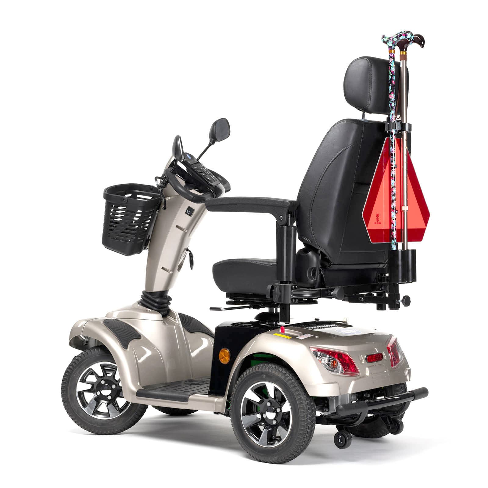 Heckwarntafel + Stockhalter für Scooter