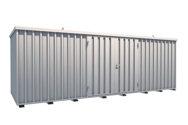 BOS Schnellbaucontainer 6x2 m, 2-flügelige Tür auf der 6 m-Seite, mit Staplerentladung, mit Kondenswasser-Stop-Beschichtung, SC3000-6x2-LZ+AKW-6x2+STA
