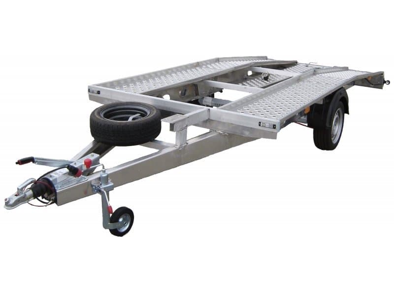 Autotransportanhänger fĂźr 1800 kg â Plattform 380 Ă 180 cm â Seilwinde & Rampen