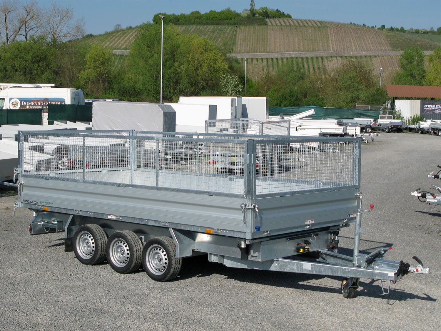 Humbaur HTK 3500.41 ALU Tridem 3 Achser mit Gitteraufsatz 600mm
