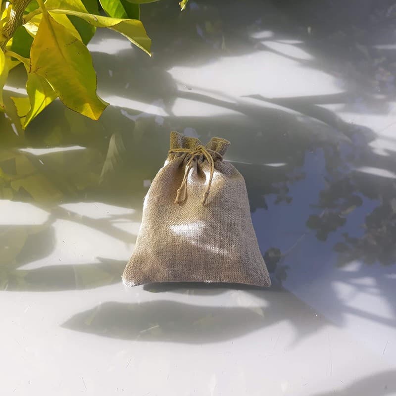 Pochette à savon en lin - VERT CHEZ SOI