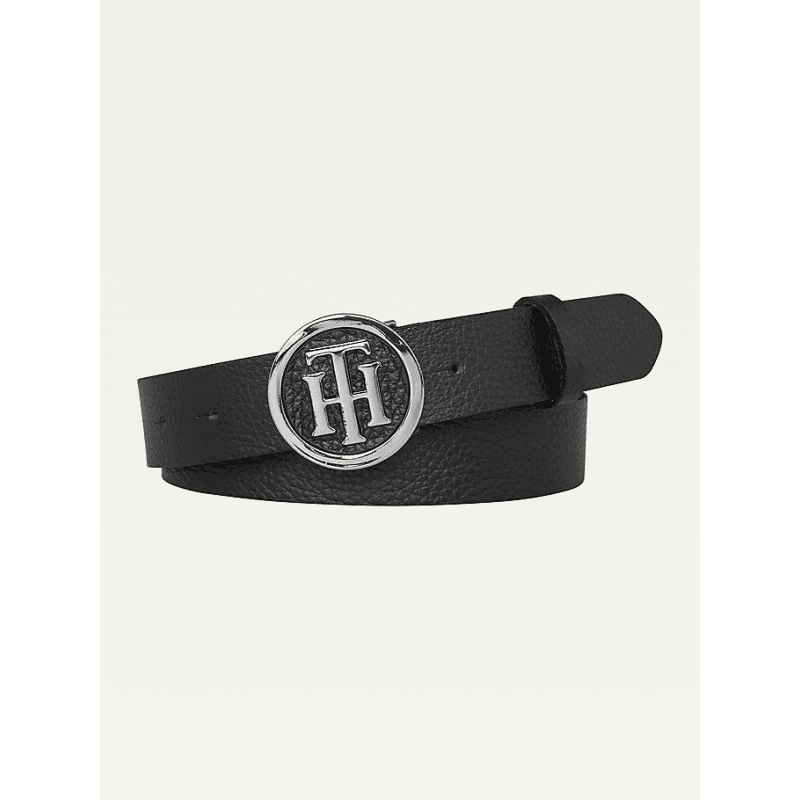 Ceinture Femme Tommy Hilfiger TH ROUND BUCKLE BLACK 80