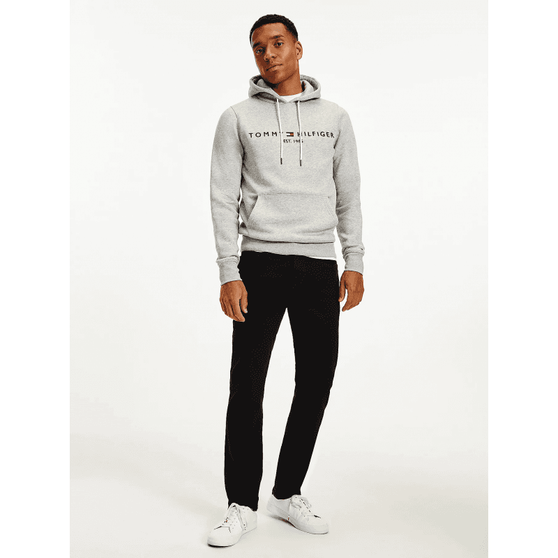Sweatshirt Ă Capuche Homme Tommy Hilfiger CORE TOMMY LOGO XS CLOUD HTR