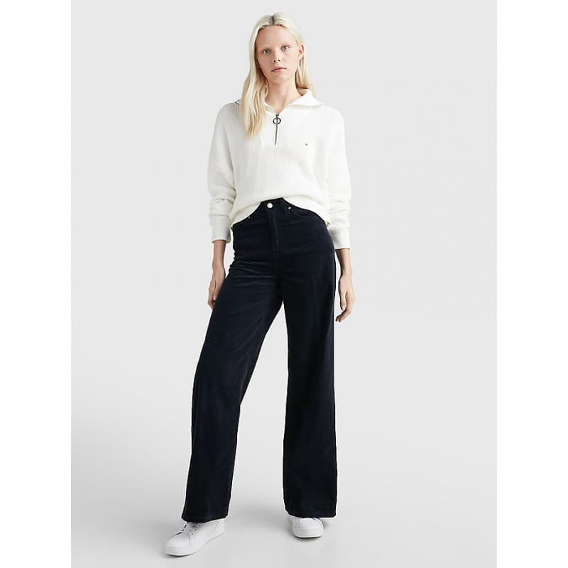 Pantalon Femme Tommy Hilfiger WIDE LEG CORD 29/32 DESERT SKY