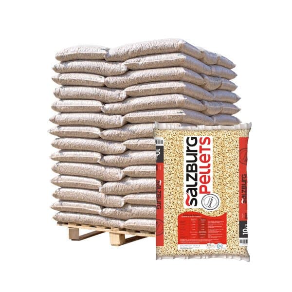 Bancale da 96 sacchi da 10 kg enplus a1 e dinplus salzburg pellets