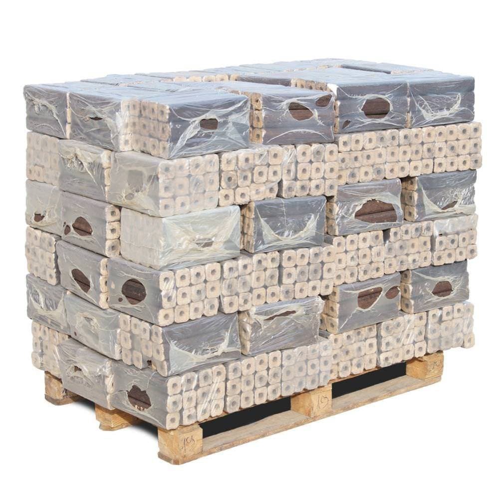 Bricchetti di latifoglie pini kay · faggio e quercia · bancale 960 kg (96 × 10 kg)