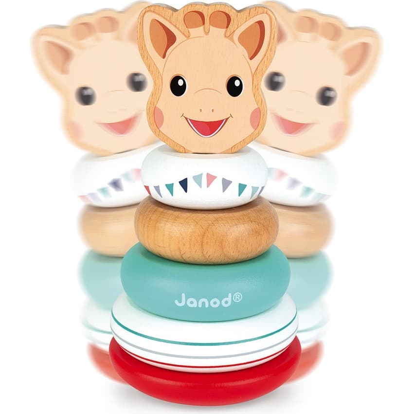 Janod Empilable Culbuto en bois Sophie la girafe
