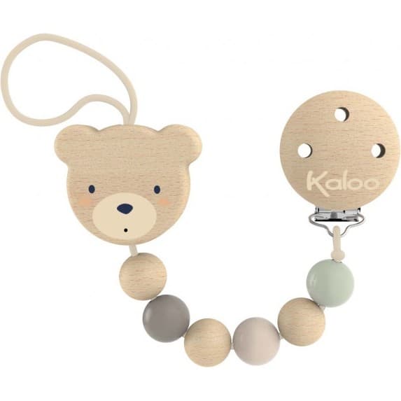 Kaloo Attache tétine en bois Ours