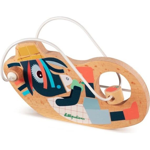 Lilliputiens Mini boulier bébé en bois Ignace l'âne