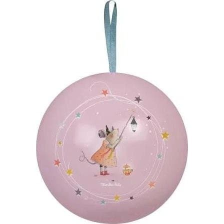 Moulin Roty Boule de Noël rose Il était une fois