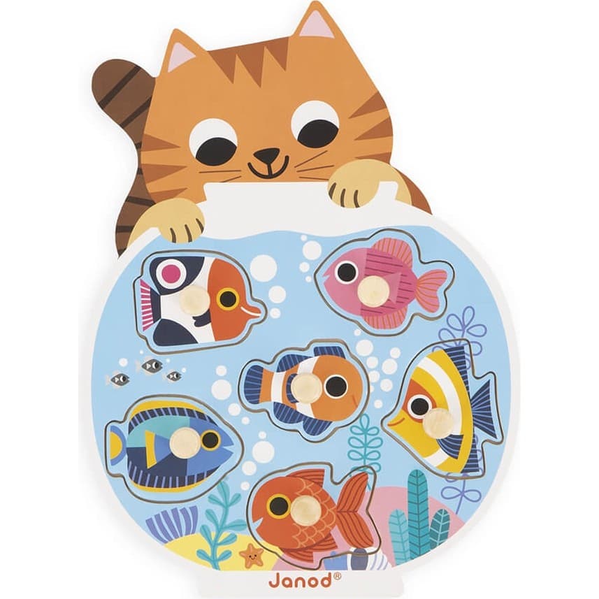 Janod Puzzle Encastrement 6 pièces Aquarium