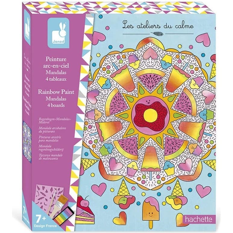 Janod Les Ateliers du Calme : 4 Tableaux Peinture ArcCiel Mandala