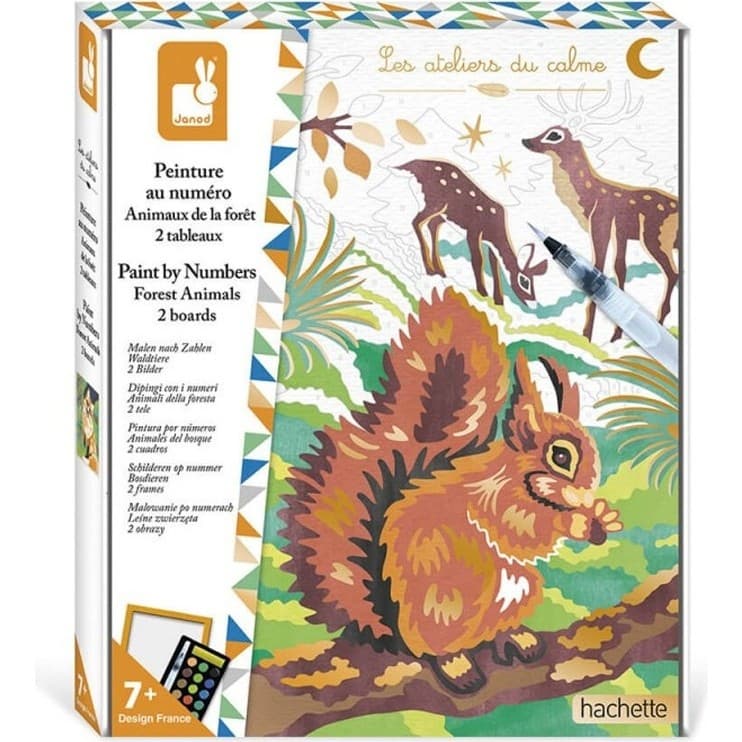 Janod Kit Créatif Peinture par Numéro Animaux de la Forêt