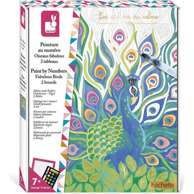 Janod Les Ateliers du Calme : Peinture par Numéro Oiseaux Fabuleux