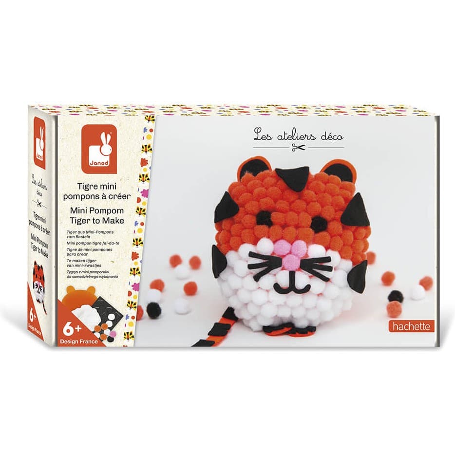 Janod Kit créatif : Tigre Mini Pompons A Créer