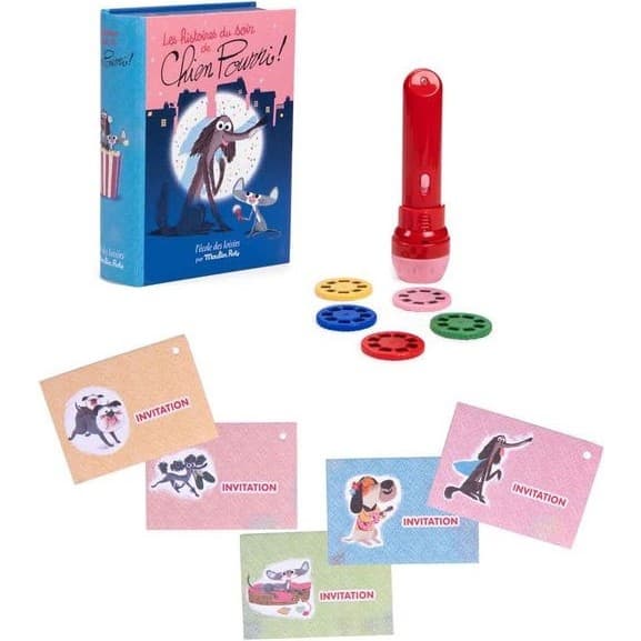 Moulin Roty Lampe à histoires Livre Chien Pourri Ecole des loisirs