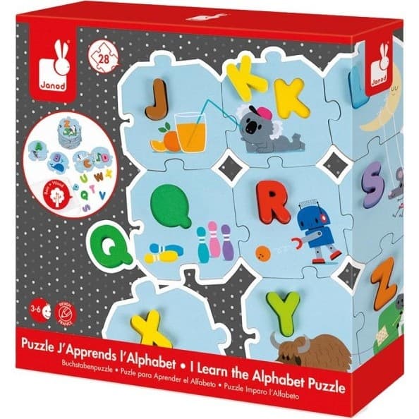 Janod Puzzle J'apprends l'alphabet bois et carton