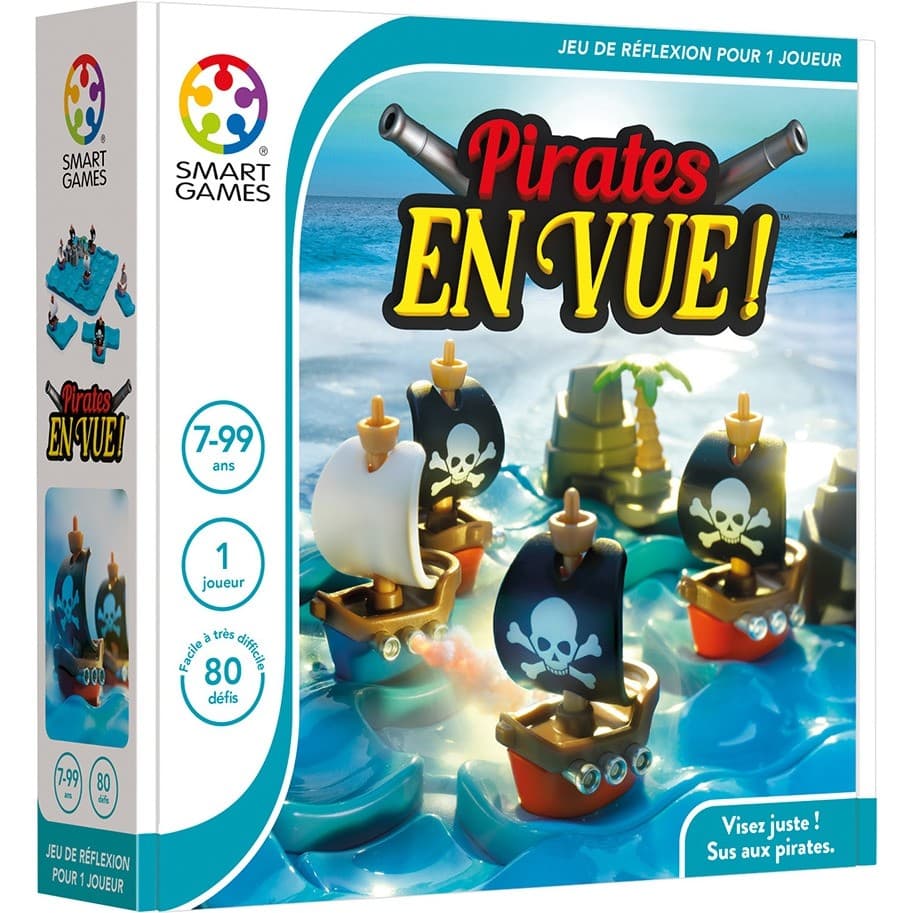 Smartgames Jeu de réflexion solo : Pirates en vue ! 80 défis
