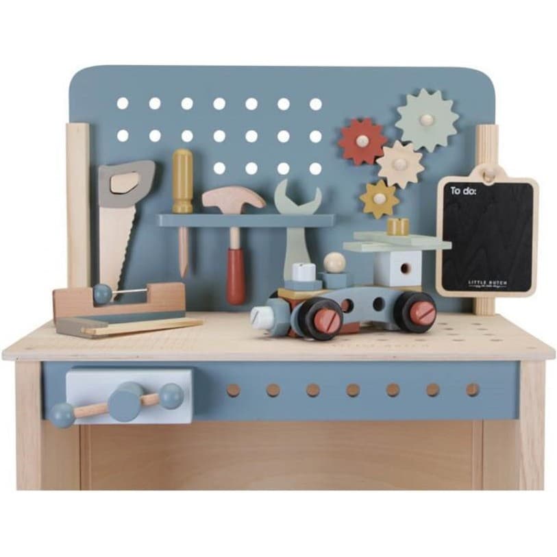 Little Dutch Grand établi en bois Fsc avec ceinture porteoutils