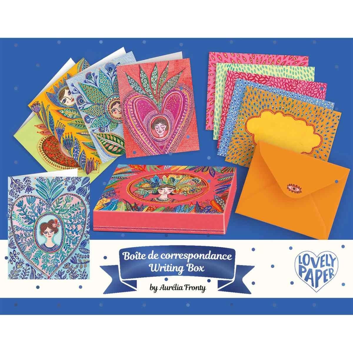 Lovely Paper By Djeco Boite de correspondance Aurélia Djeco